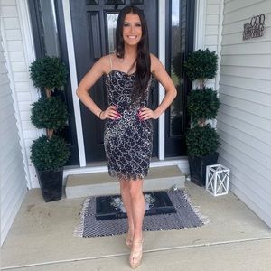 SALE!!! EUC SCALA 100% SILK Sequined Cocktail Dress